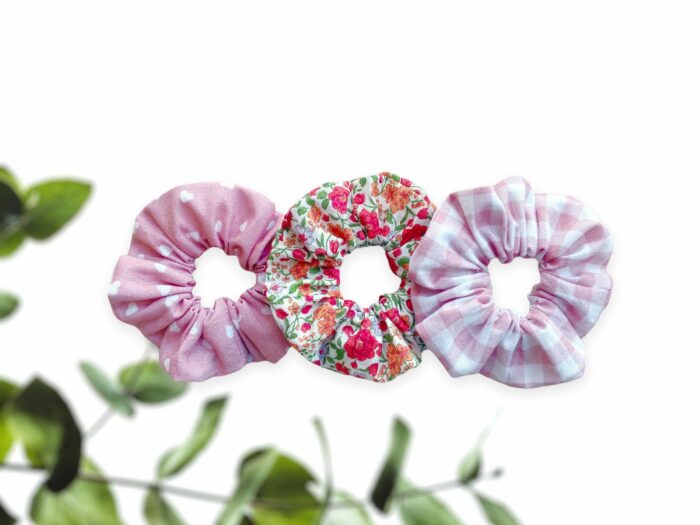 Lot de 3 chouchous enfant en coton bio, 35 coloris au choix