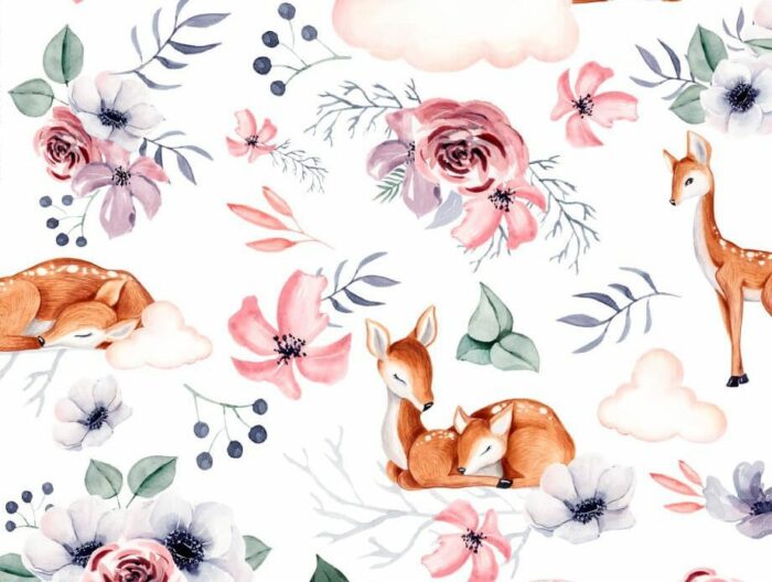 Mouchoir Enfants en coton Biche et Fleurs – Image 3