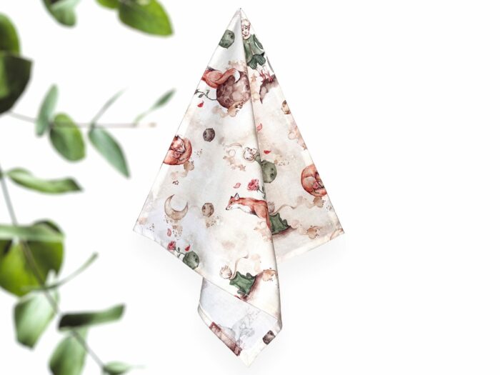 Serviette de table Enfants Garcon et le renard