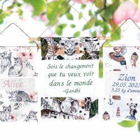 Pièce De Décision Naissance FloraVigo - Cadeau Personnalisable Pour Nouveaux Parents