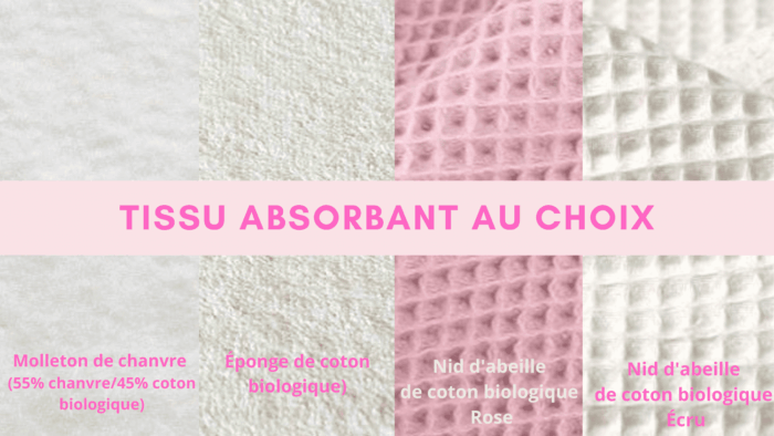 Lingettes lavables 100% coton bio Coeurs Blanc – Image 2