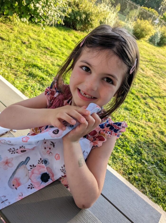 Serviette de table Enfants Lion Boho Bleu – Image 3
