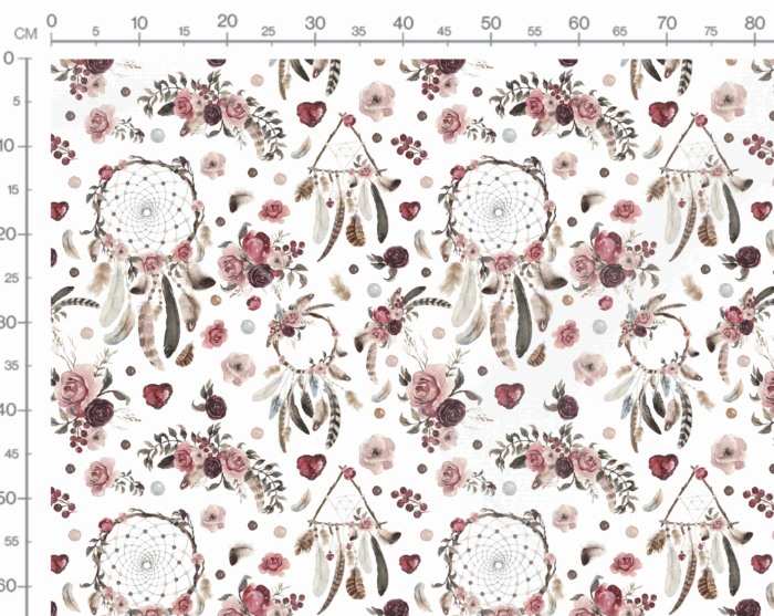 50 cm Tissu Satin de Coton Fleuri Roses Dreamer – Image 2