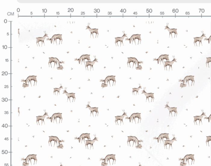 Tissu Imprimé Cerf Famille, 7 tissus au choix – Image 2