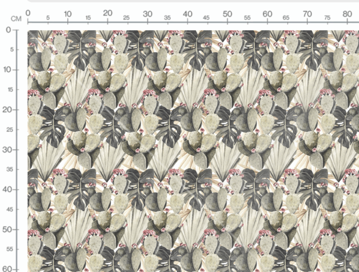 Tissu Imprimé Fleuri Jungle Cactus , 7 tissus au choix – Image 3