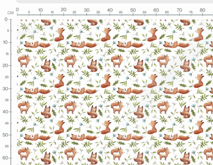 Tissu Imprimé Petit Renard , 10 tissus au choix – Image 2