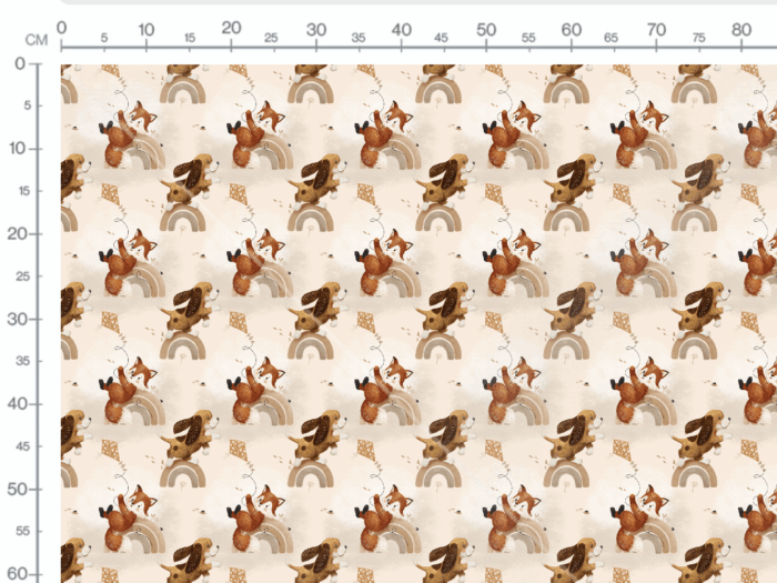 Tissu Imprimé Renard Arc-en-ciel, 7 tissus au choix – Image 3