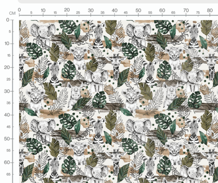 Tissu Imprimé SAVANE Animaux, 10 tissus au choix – Image 3