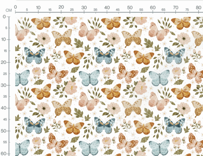 Tissu Imprimé Papillons Automne, 11 tissus au choix – Image 2