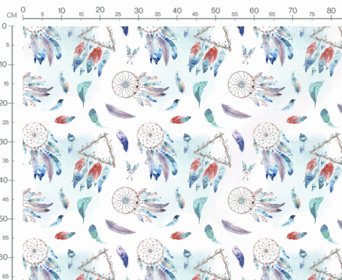Tissu Imprimé Attrape Reve Bleu, 7 tissus au choix – Image 3