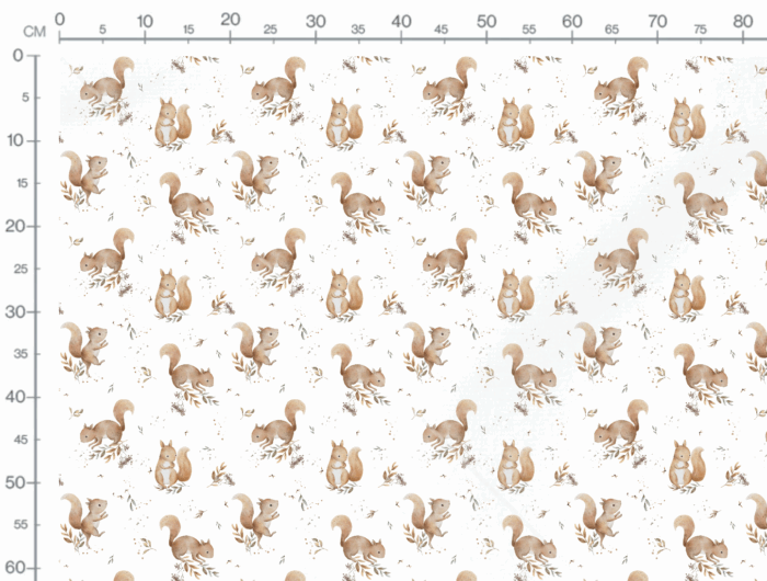 Tissu Imprimé Bébé Écureuil Mignon, 10 tissus au choix – Image 2