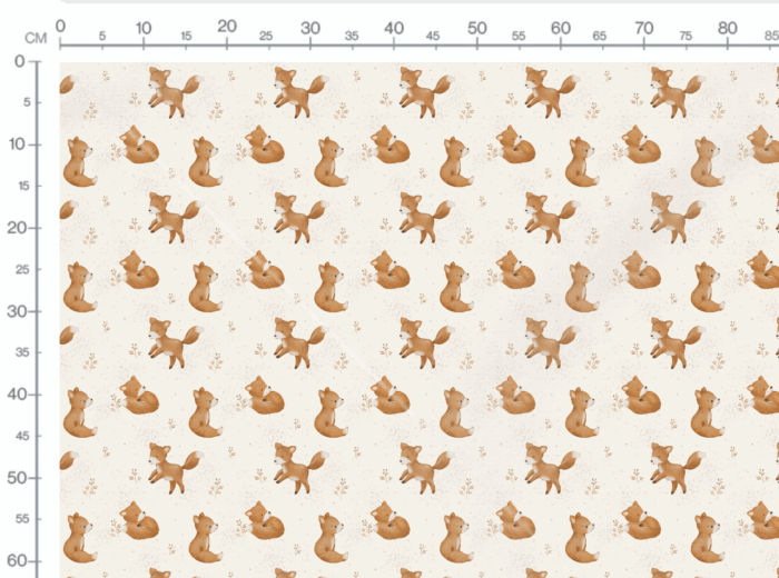 Tissu Imprimé Bébé Renard Adorable, 7 tissus au choix – Image 3