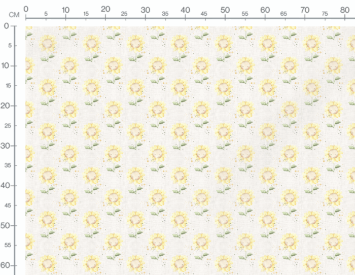 Tissu Imprimé Bébé Tournesol, 7 tissus au choix – Image 3