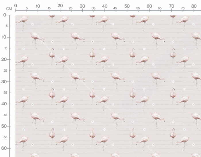 Tissu Imprimé Flamant Rose Douceur, 7 tissus au choix – Image 3