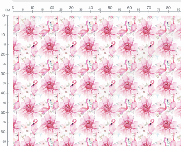 Tissu Imprimé Flamants Fleurs, 7 tissus au choix – Image 2