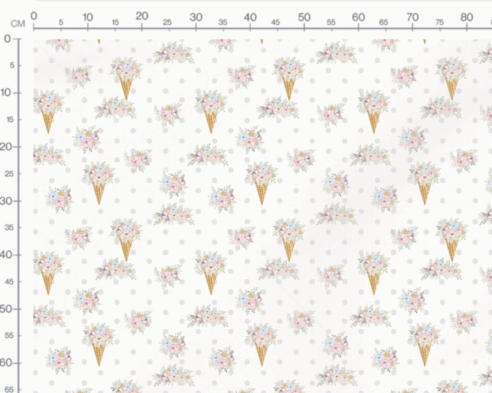 Tissu Imprimé Fleuri Glaces, 7 tissus au choix – Image 3