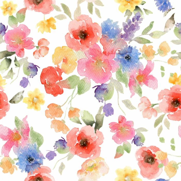 Tissu Imprimé Fleuri Joie de Vivre, 7 tissus au choix