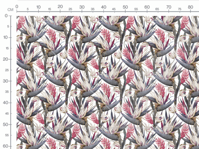 Tissu Imprimé Fleuri Oiseau de Paradis, 7 tissus au choix – Image 3