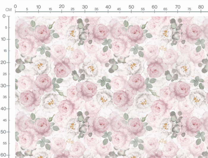 Tissu Imprimé Fleuri Roses Anciennes, 7 tissus au choix – Image 2