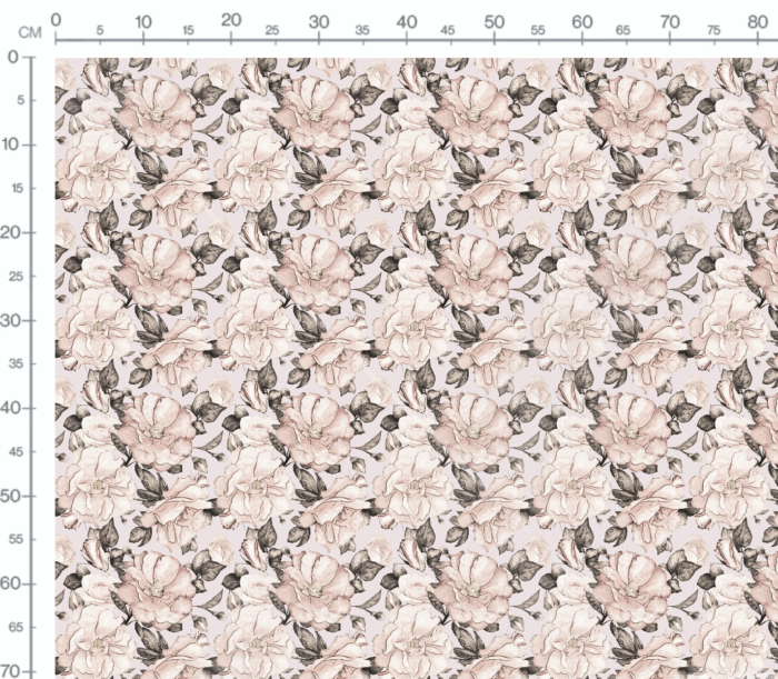 Tissu Imprimé Fleuri Roses Vintage, 7 tissus au choix – Image 3