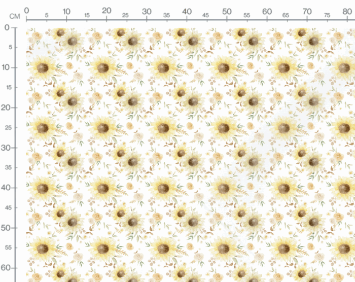 Tissu Imprimé Fleuri Tournesol Aquerelle, 7 tissus au choix – Image 3