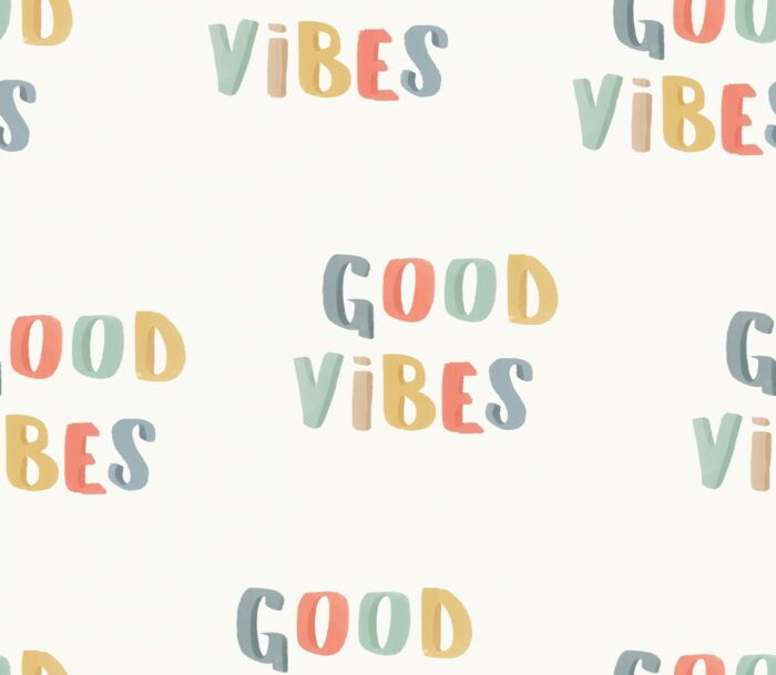 Tissu Imprimé Good Vibes, 7 tissus au choix