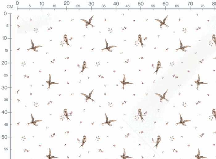 Tissu Imprimé Hirondelles, 11 tissus au choix – Image 3