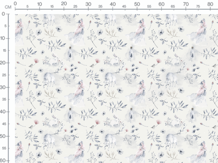 Tissu Imprimé Hiver Fleuri, 7 tissus au choix – Image 2