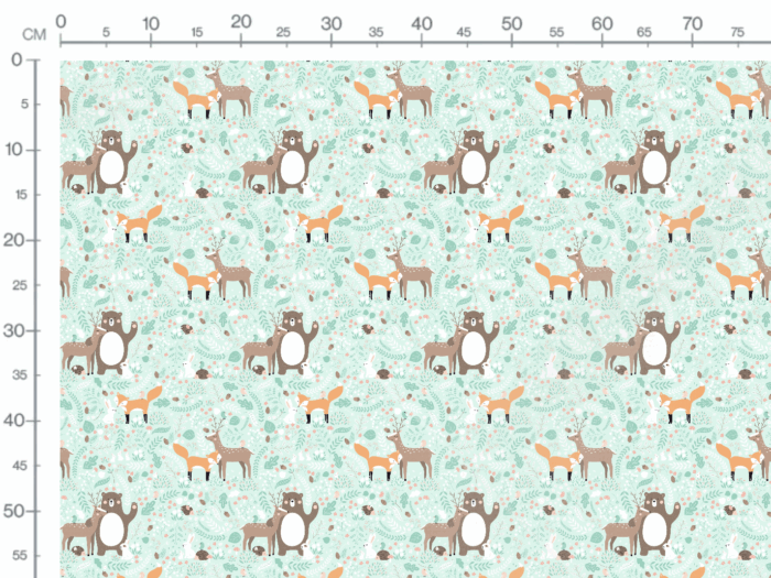 Tissu Imprimé Hiver Foret Magique, 7 tissus au choix – Image 3