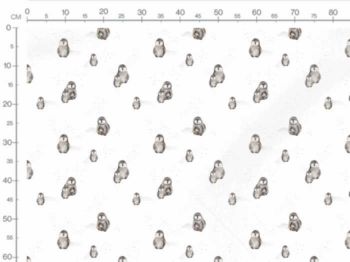 Tissu Imprimé Hiver Pingouin Famille, 7 tissus au choix – Image 2