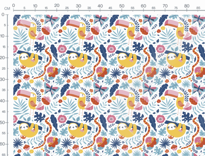 Tissu Imprimé Jungle Rose, 10 tissus au choix – Image 3