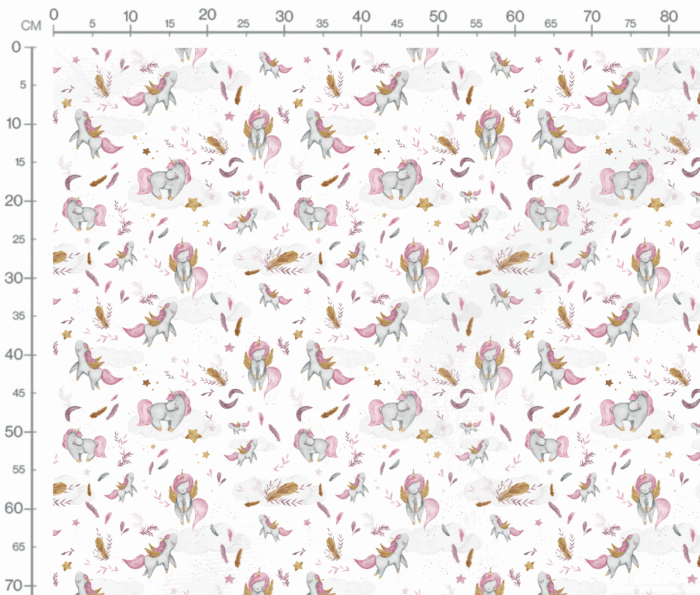 Tissu Imprimé Licorne Étoiles, 10 tissus au choix – Image 2
