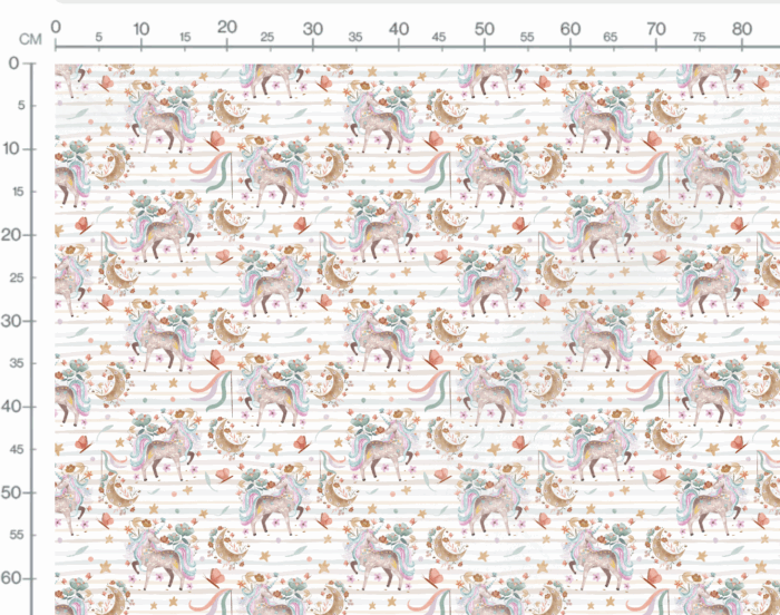 Tissu Imprimé Licorne Lune, 10 tissus au choix – Image 3
