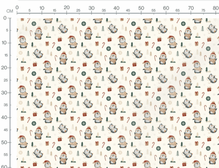 Tissu Imprimé Noel Petit Pingouin, 11 tissus au choix – Image 2