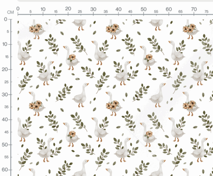 Tissu Imprimé Oie Fleurs, 7 tissus au choix – Image 3