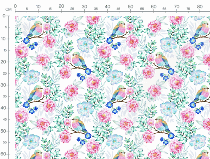 Tissu Imprimé Oiseaux Colorés, 7 tissus au choix – Image 2