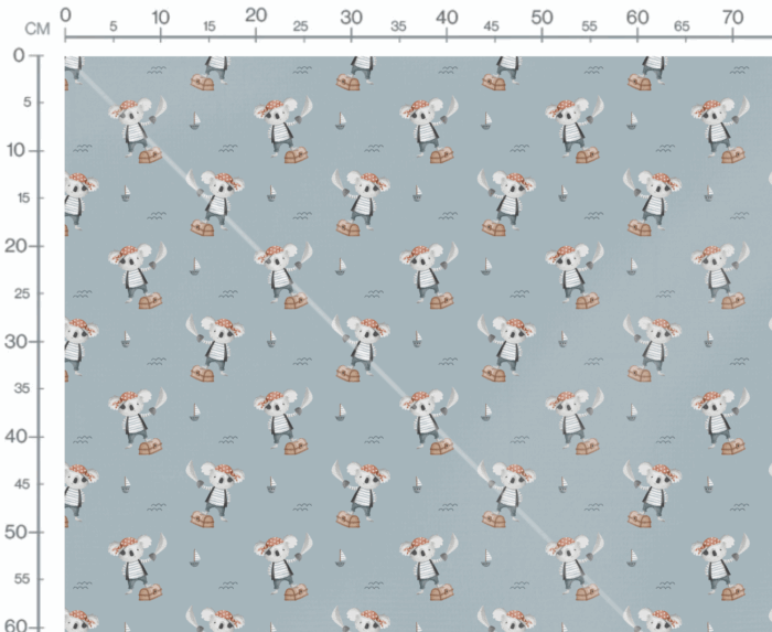 Tissu Imprimé Panda Pirate, 7 tissus au choix – Image 3