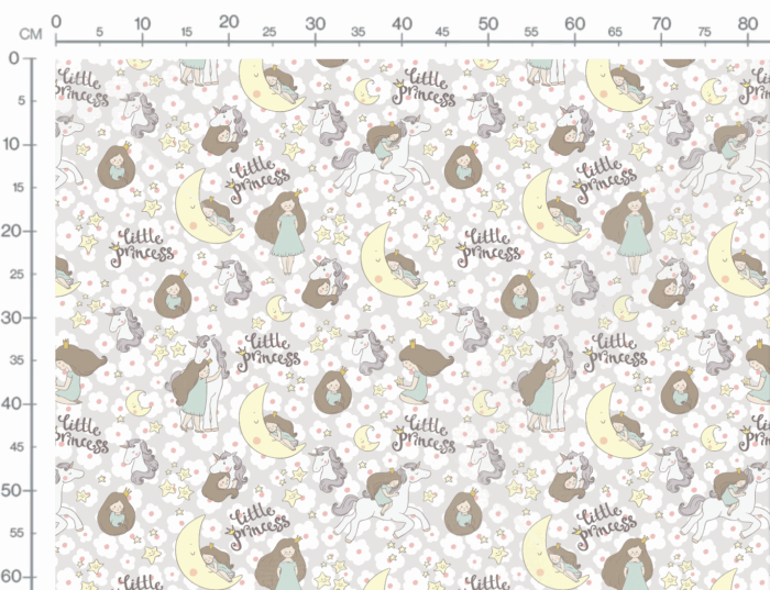 Tissu Imprimé Princesse Licorne, 10 tissus au choix – Image 2