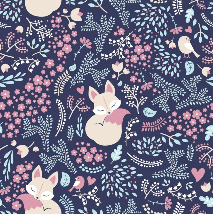 Tote bag personnalisé brodé prénom, Renard Dessin, 2 tailles au choix