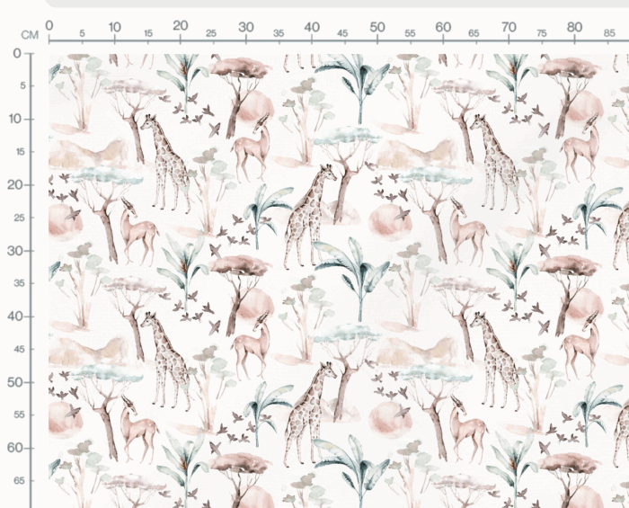 Tissu Imprimé Savane Girafe, 10 tissus au choix – Image 3
