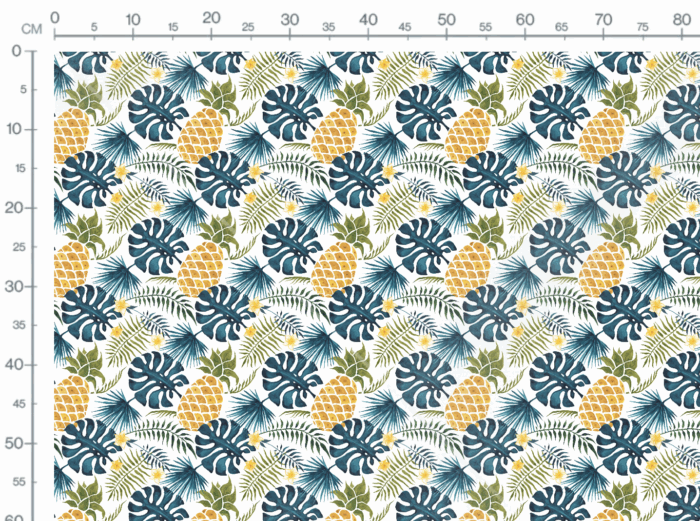 Tissu Imprimé Tropical Ananas, 7 tissus au choix – Image 3