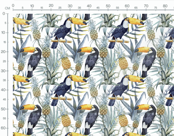 Tissu Imprimé Tropical Toucan, 7 tissus au choix – Image 3
