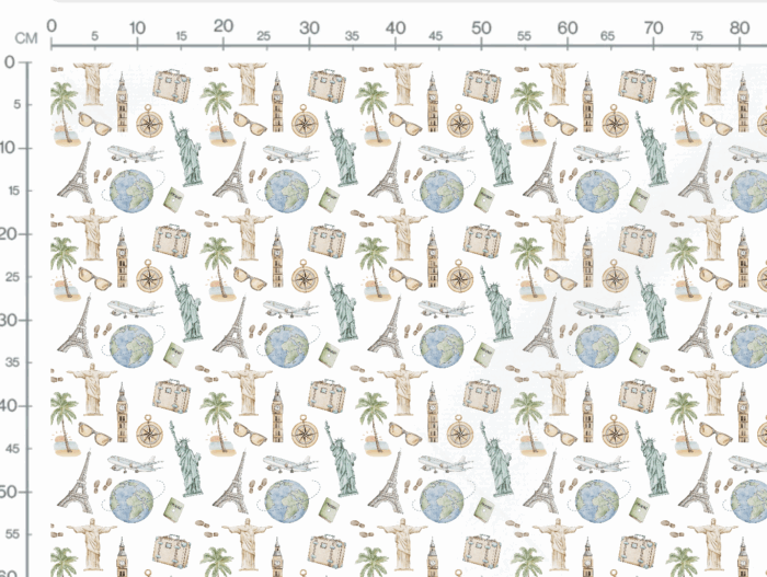 Tissu Imprimé Vacances, 7 tissus au choix – Image 3