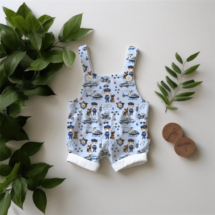 Tissu Exclusif Police Chiens Bleu, 7 tissus au choix – Image 7