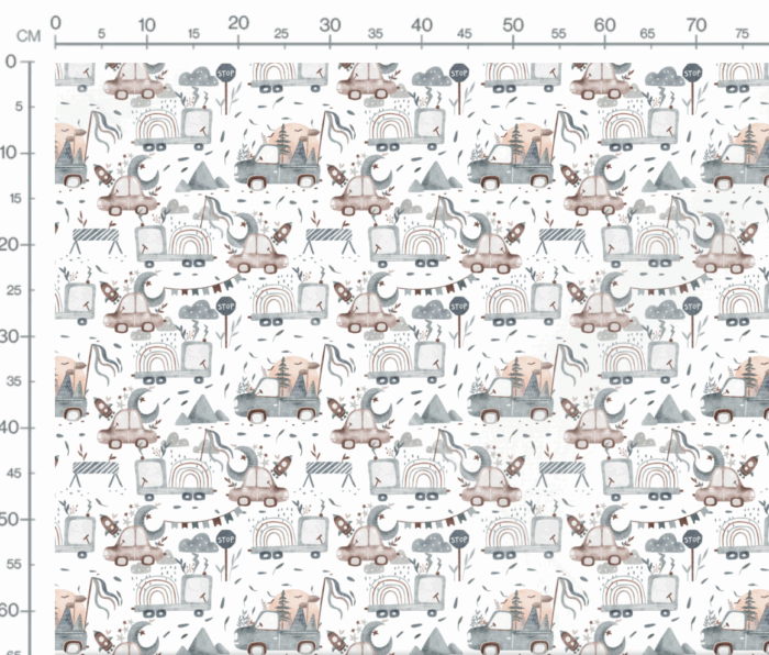 Tissu Imprimé Camions Lune, 7 tissus au choix – Image 3