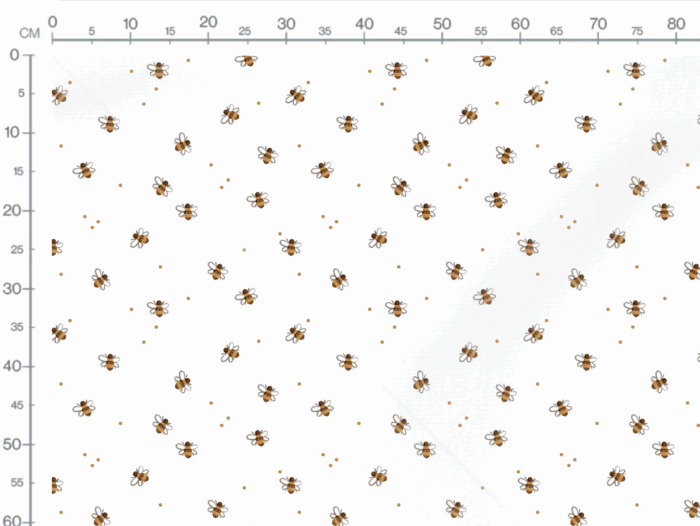 Tissu Imprimé Abeilles Campagne, 7 tissus au choix – Image 3