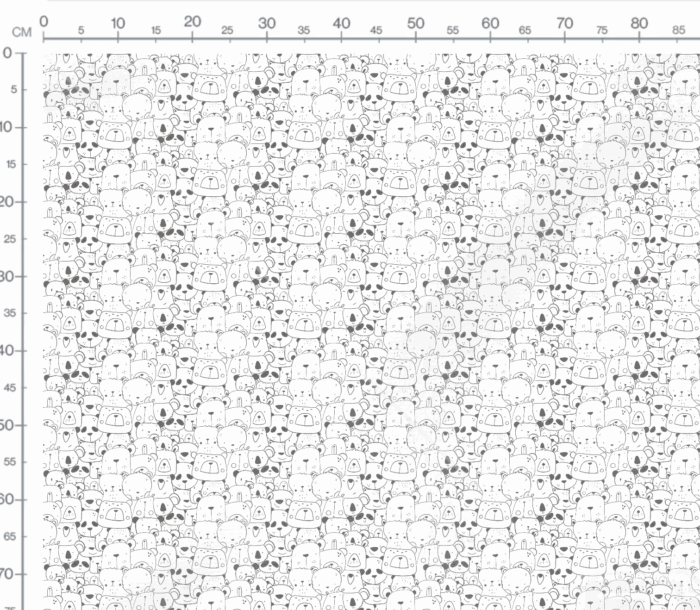 Tissu Imprimé Animaux Amis A Colorier, 7 tissus au choix – Image 2