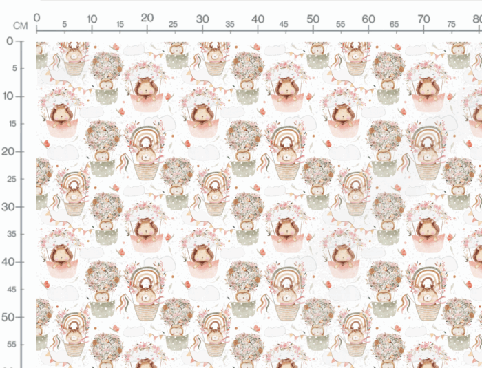 Tissu Imprimé Animaux Ballons Mignons, 7 tissus au choix – Image 2