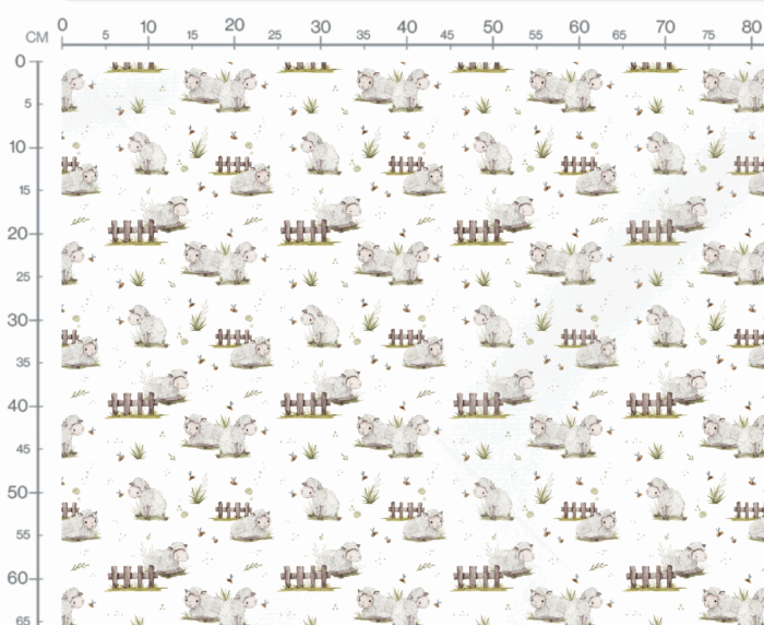 Tissu Imprimé Animaux Petits Moutons, 7 tissus au choix – Image 3