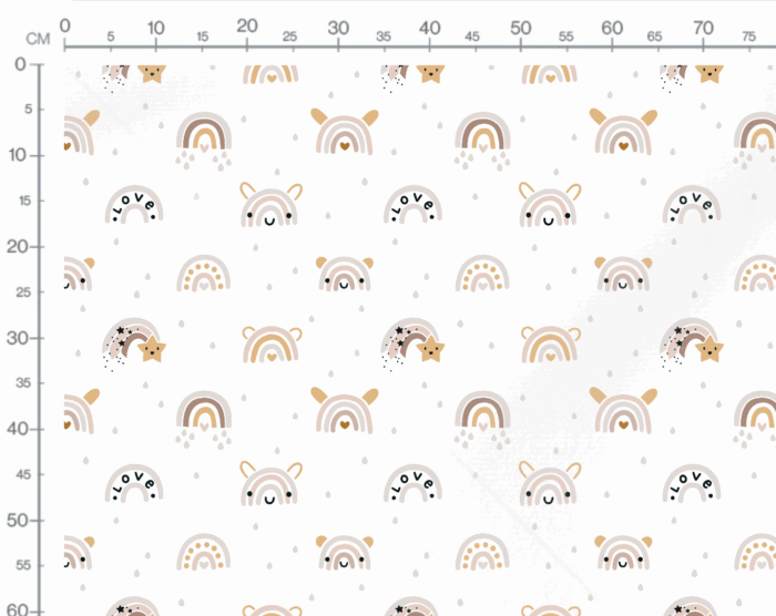 Tissu Imprimé Arc-en-ciel Animaux, 7 tissus au choix – Image 3